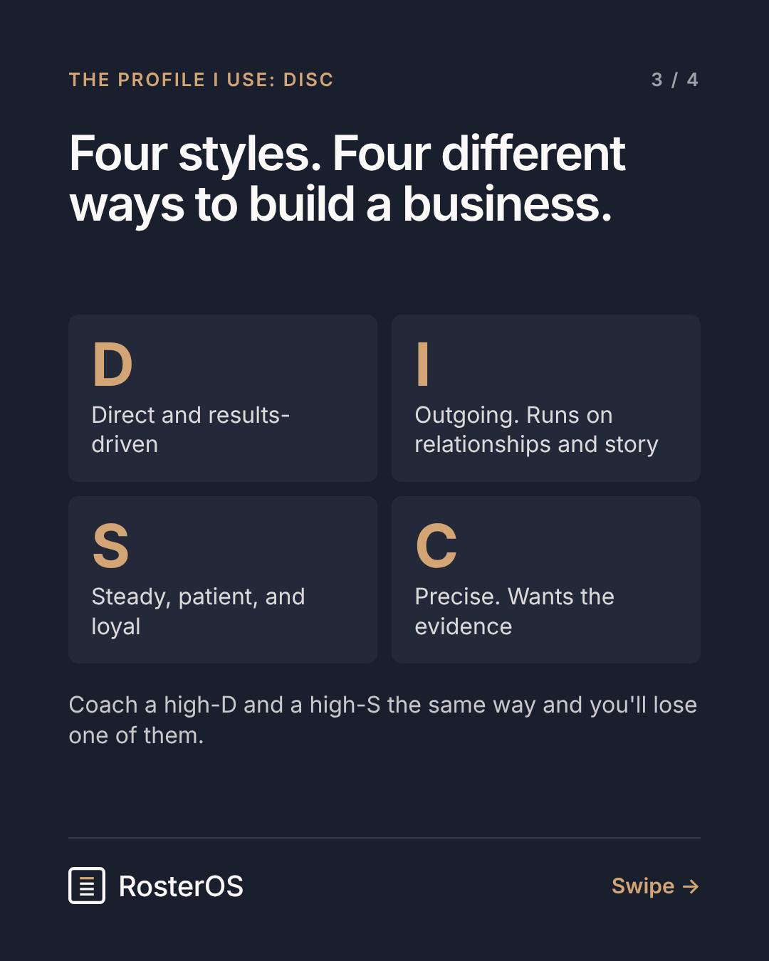 The four DISC styles: four different ways to build a business.