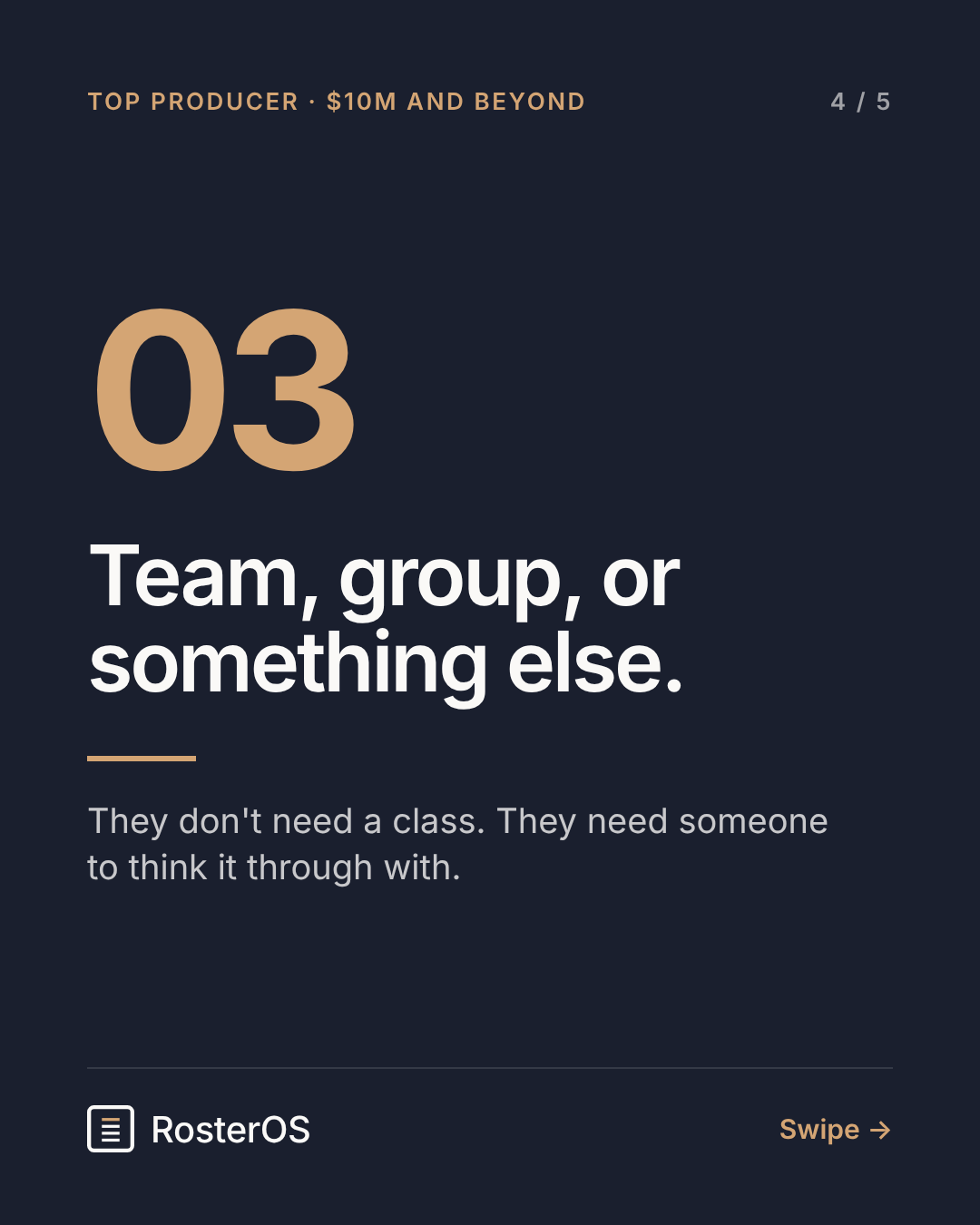 Top producer: team, group, or something else.